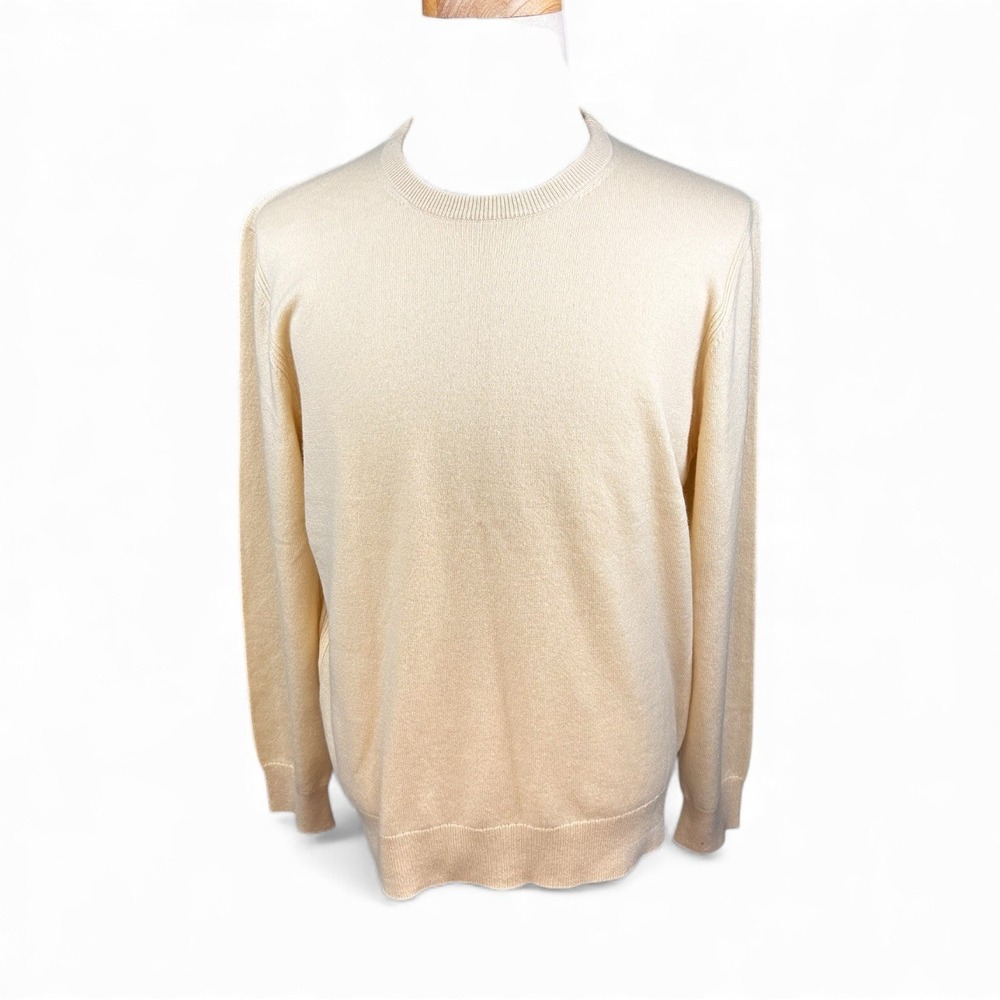 Todd Snyder NWOT Mens Crewneck Cashmere Sweater Light Yellow Size L Tailored